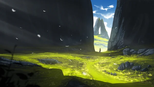 4k天空壁纸 - 云 - 草 - 谷「哲风壁纸」