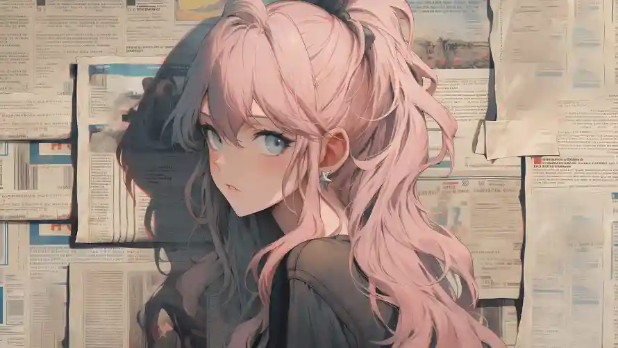 4k女生壁纸 - 报纸墙 - 电脑壁纸 - wallpaper「哲风壁纸」