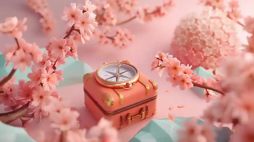 4k指南针壁纸 - 行李箱 - 电脑壁纸 - wallpaper「哲风壁纸」