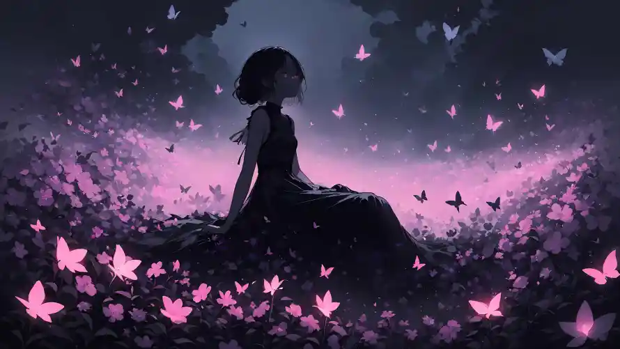 4k插画壁纸-蝴蝶/出水芙蓉壁纸和-热门的壁纸「哲风壁纸」