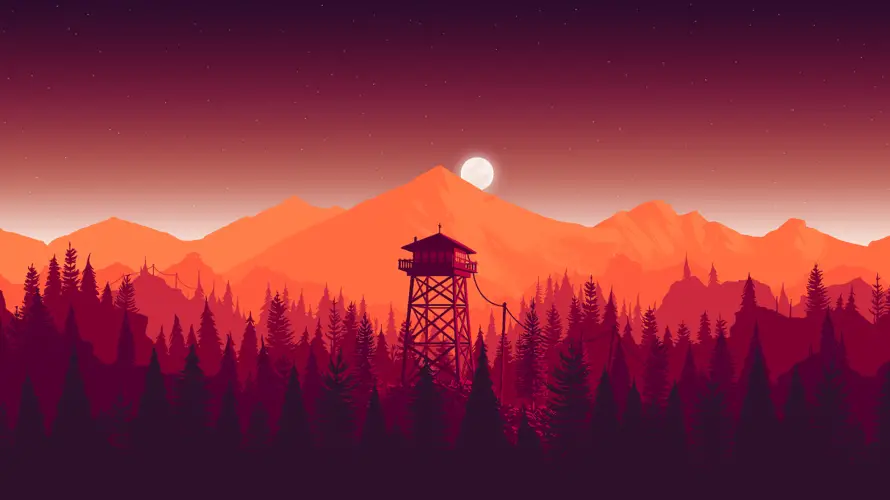 4k剪影壁纸 - 森林山脉 - 电脑壁纸 - wallpaper「哲风壁纸」