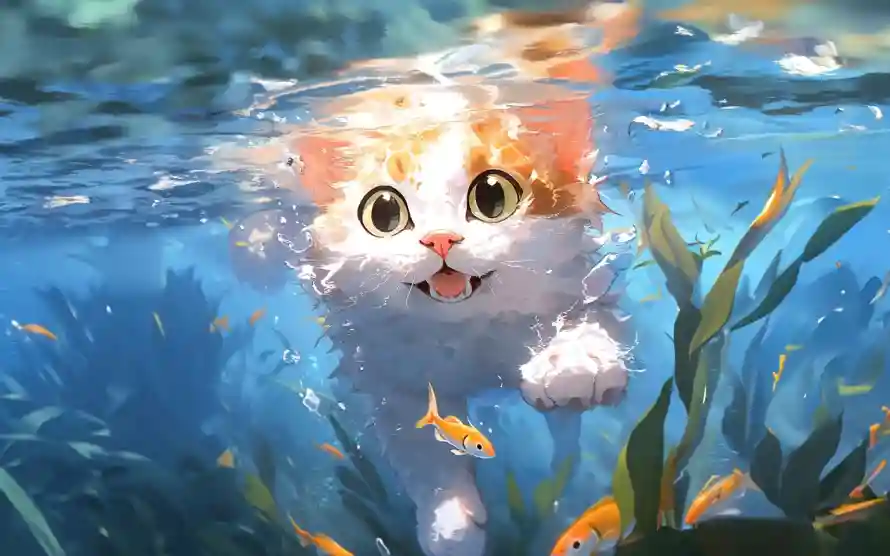 4k动漫壁纸 - 可爱猫 - 电脑壁纸 - wallpaper「哲风壁纸」