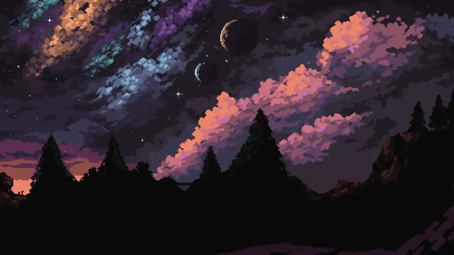 4k油画壁纸 - 看星星 - 原始森林 - wallpaper「哲风壁纸」