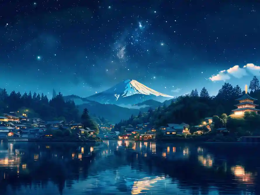 4k夜晚壁纸 - 雪山 - 电脑壁纸 - wallpaper「哲风壁纸」