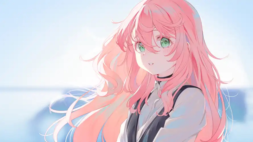 4k动漫壁纸 - 粉色少女 - 电脑壁纸 - wallpaper「哲风壁纸」