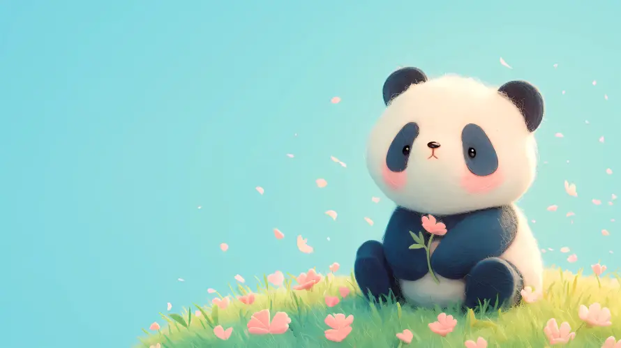 4k可爱壁纸 - 熊猫 - 电脑壁纸 - wallpaper「哲风壁纸」