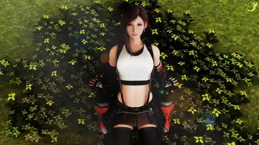 4k蒂法壁纸 - 最终幻想 - 草滩的美女 - wallpaper「哲风壁纸」