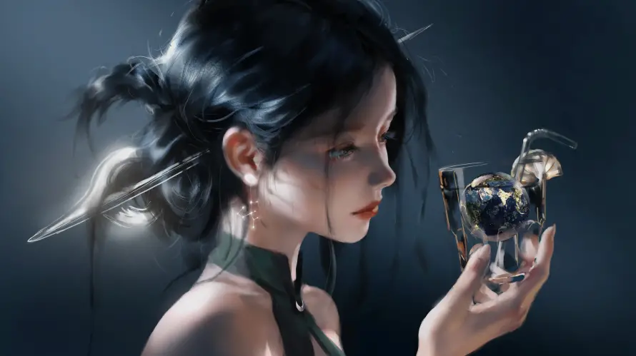 4k原画壁纸 - WLOP - 鬼刀风铃 - wallpaper「哲风壁纸」