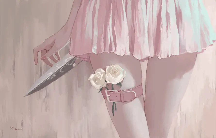 4k危险壁纸 - 少女 - 腿环小姐姐 - wallpaper「哲风壁纸」