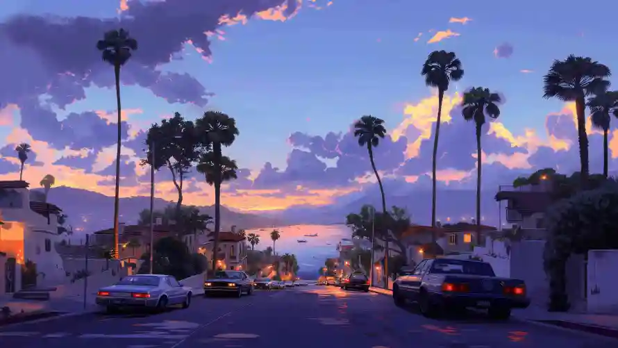 4k夕阳壁纸 - 街道 - GTA侠盗飞车 - wallpaper「哲风壁纸」 4k夕阳壁纸 - 街道 - GTA侠盗飞车 - wallpaper「哲风壁纸」