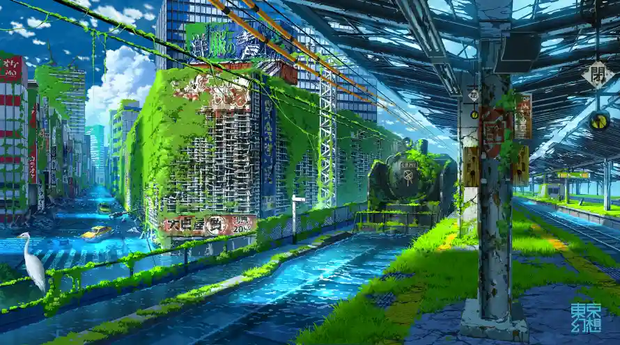 2k东京幻想壁纸-自然城市壁纸和无人的世界-免费下载「哲风壁纸」