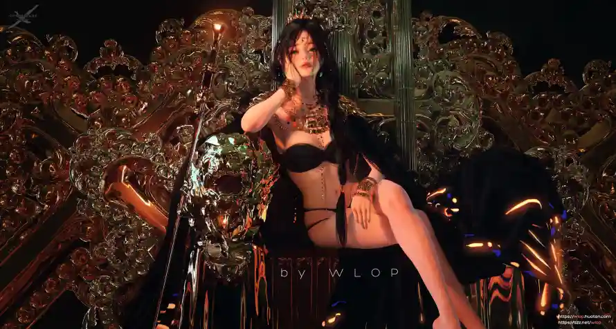 2kWLOP壁纸-插画美女 - 鬼刀风铃-热门的壁纸「哲风壁纸」