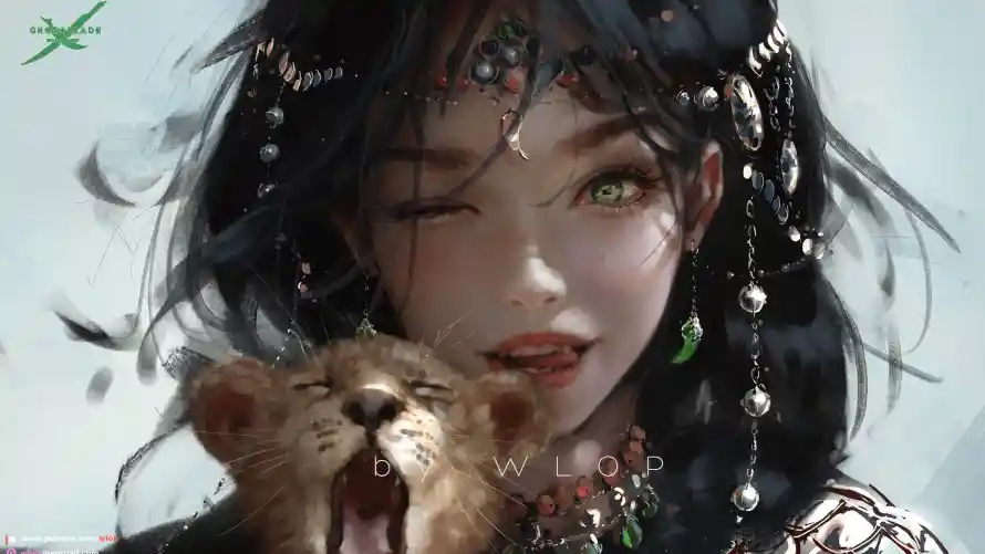 4kWLOP壁纸 - 插画美女 - 鬼刀风铃 - wallpaper「哲风壁纸」