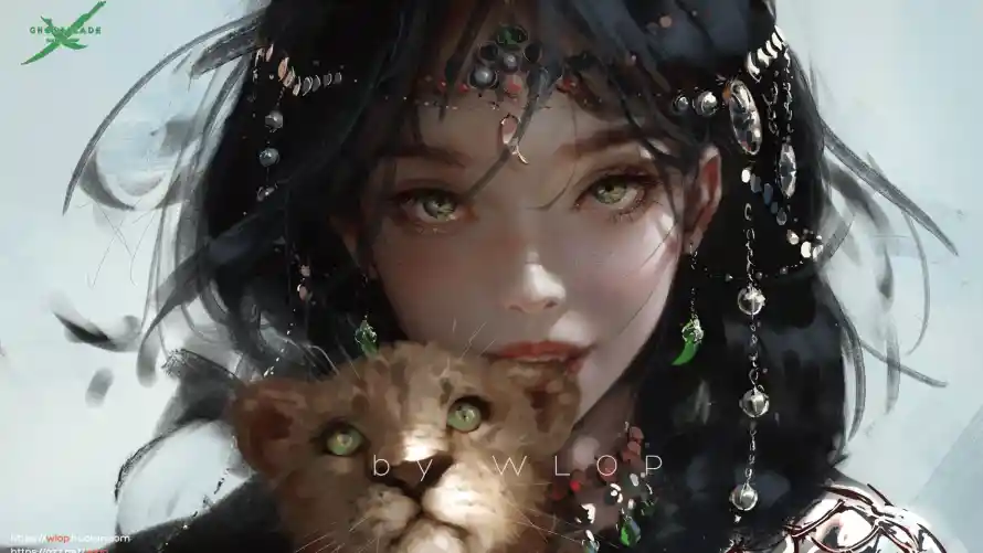 4kWLOP壁纸 - 插画美女 - 鬼刀风铃 - wallpaper「哲风壁纸」