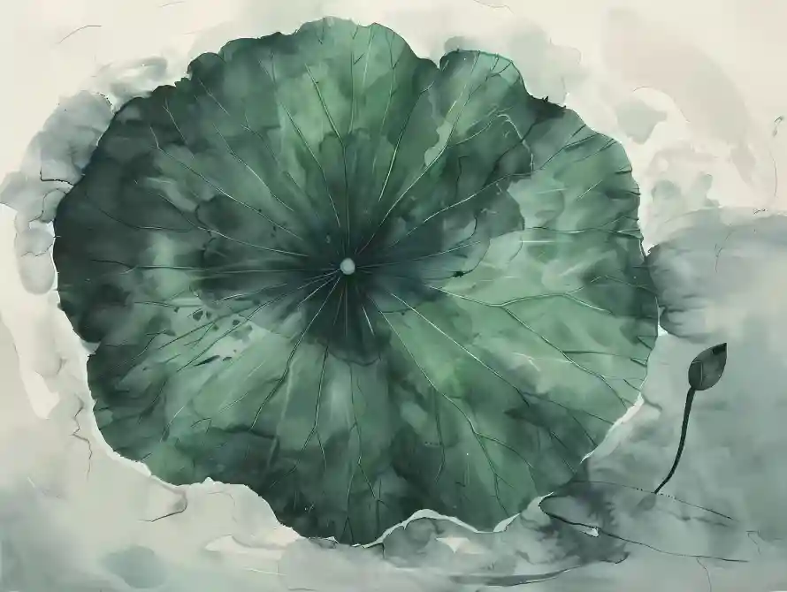 3k水墨风壁纸-池塘荷叶和艺术绘画-热门的壁纸「哲风壁纸」