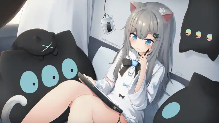 4k少女壁纸 - 猫娘 - 猫羽雫 - wallpaper「哲风壁纸」
