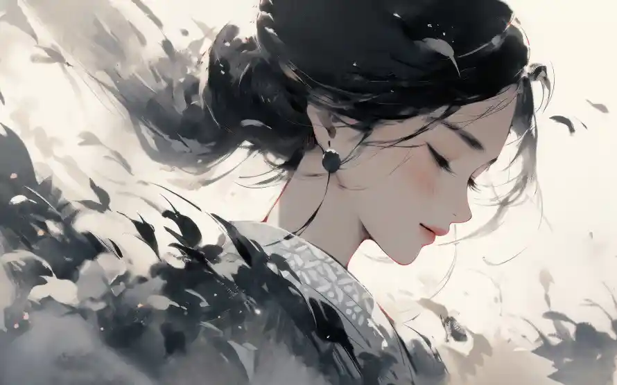 4k女孩壁纸-水墨 - -壁纸推荐「哲风壁纸」