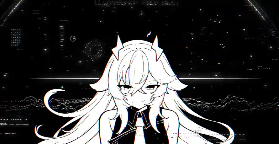 4k黑白色壁纸 - 动漫少女 - 电脑壁纸 - wallpaper「哲风壁纸」