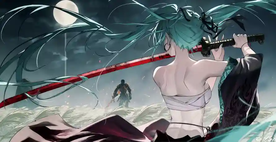 5k初音壁纸-持刀壁纸和-热门的壁纸「哲风壁纸」