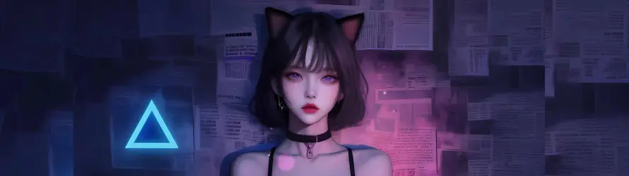 4k兽耳壁纸 - 猫耳 - 动漫少女 - wallpaper「哲风壁纸」