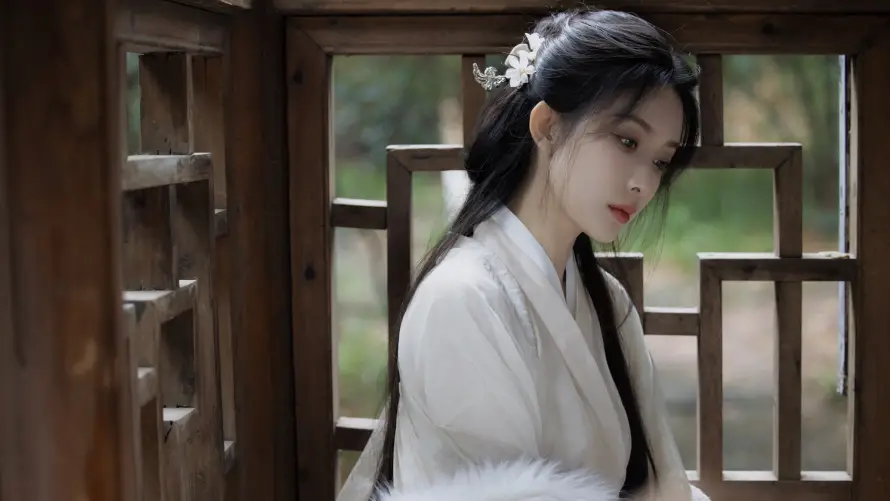 4k女明星壁纸 - 孟子义 - 古典美女 - 古装白衣「哲风壁纸」 4k女明星壁纸 - 孟子义 - 古典美女 - 古装白衣「哲风壁纸」