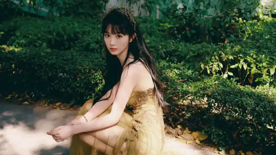 4k女明星壁纸 - 田曦薇 - 黄裙写真 - wallpaper「哲风壁纸」