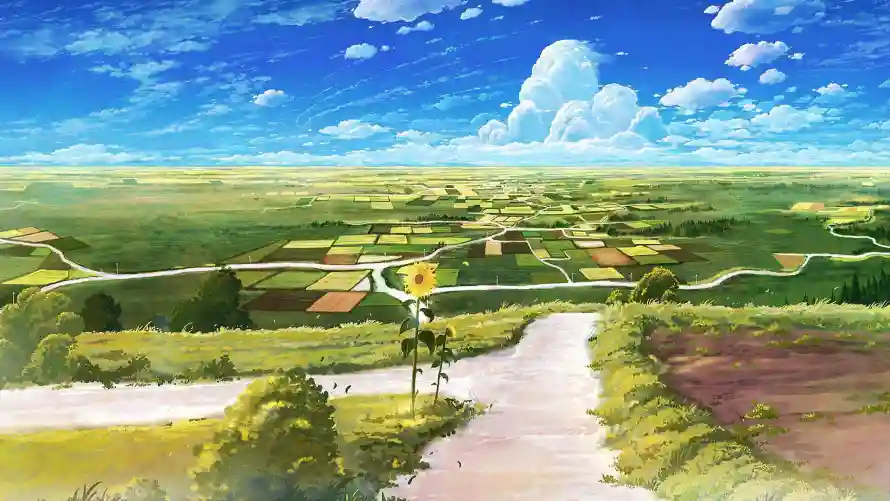 4k田园壁纸 - 绿色 - 田园小径 - 绿色田野「哲风壁纸」