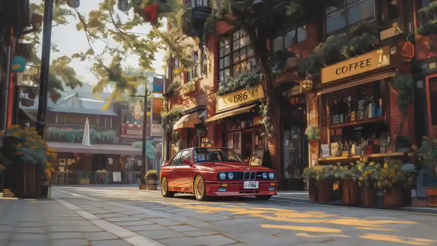 4k唯美壁纸 - 汽车 - 街道 - 跑车「哲风壁纸」