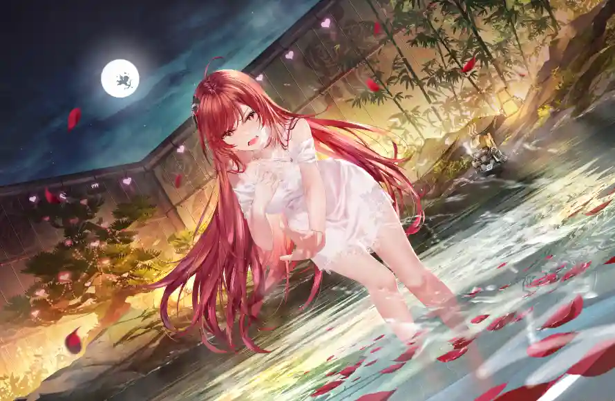 4k动漫壁纸 - 唯美 - 少女 - 水中嬉戏「哲风壁纸」