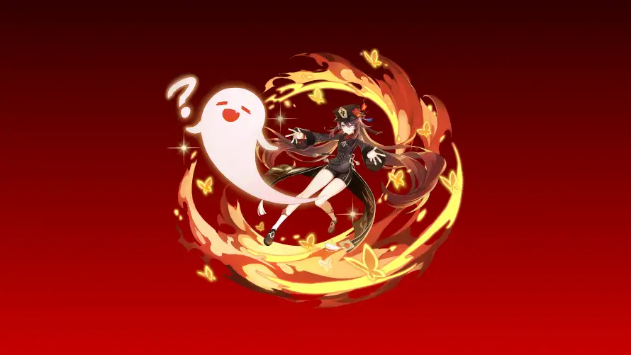 4k原神壁纸 - 胡桃 - 火焰幽灵 - 精美壁纸「哲风壁纸」
