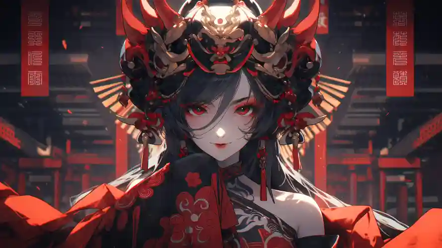 6k古风壁纸-华丽头饰与美女-古风美女热门的壁纸「哲风壁纸」