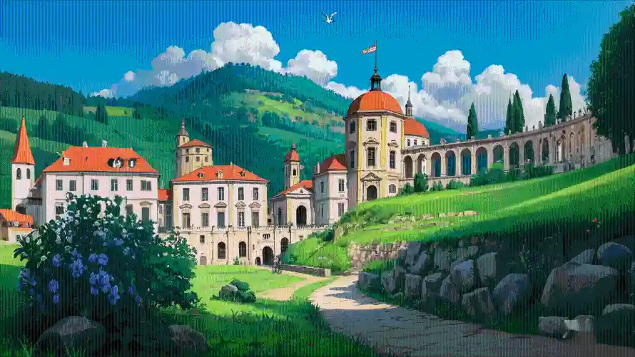 4k动漫壁纸 - 城堡 - 动漫风景 - 城堡壁纸「哲风壁纸」