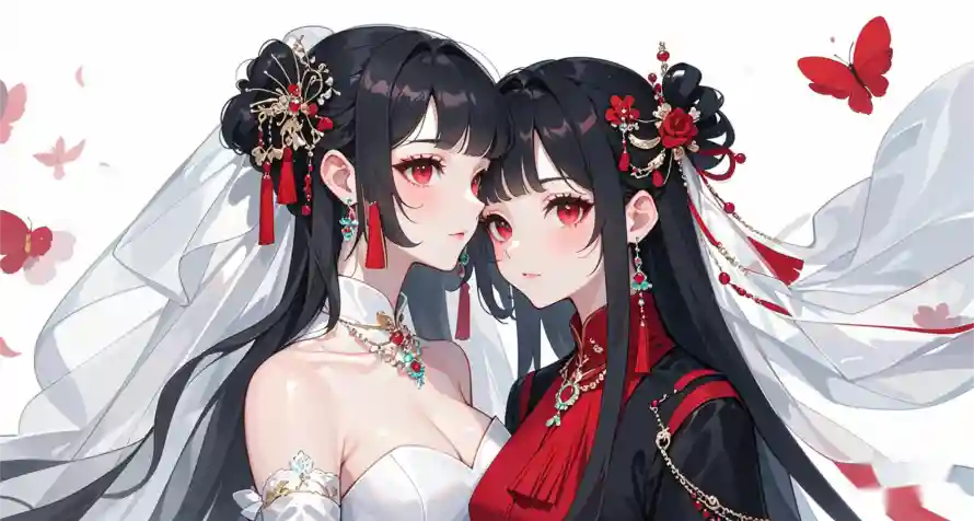 4k双人壁纸 - 唯美 - 姐妹 - 古风美女「哲风壁纸」