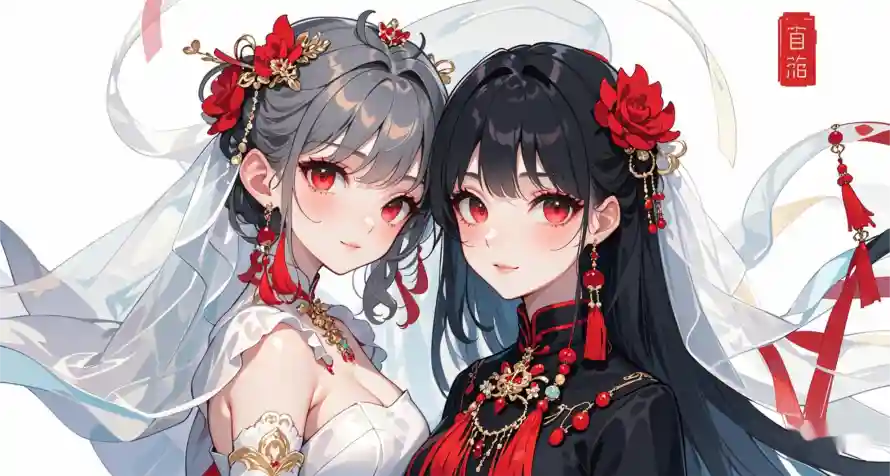 4k动漫壁纸 - 二次元 - 双女主 - 古风美女「哲风壁纸」