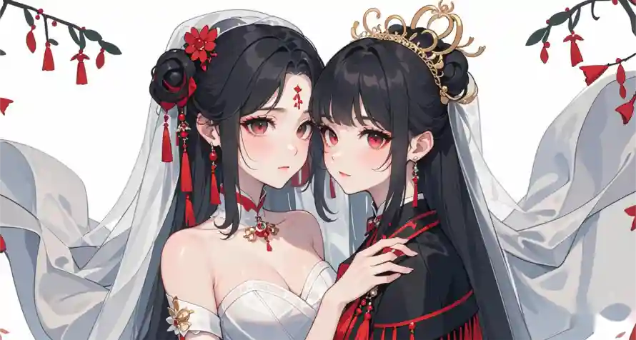 4k双人壁纸 - 古风 - 唯美 - 新娘「哲风壁纸」