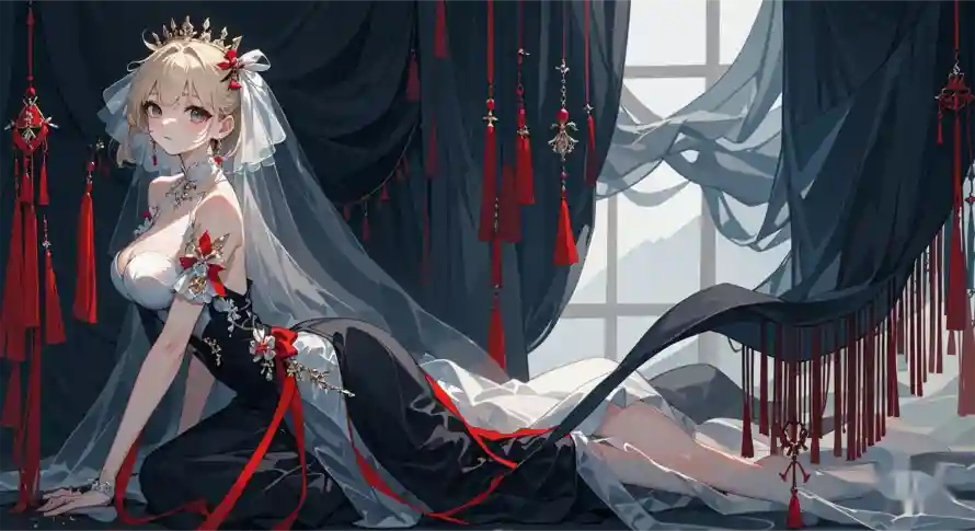 4k唯美壁纸 - 婚纱 - 插画 - 时尚「哲风壁纸」