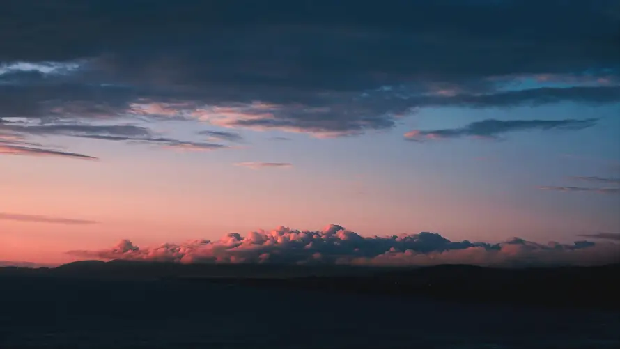 6k远山壁纸-天空背景 - 粉色夕阳-热门的壁纸「哲风壁纸」