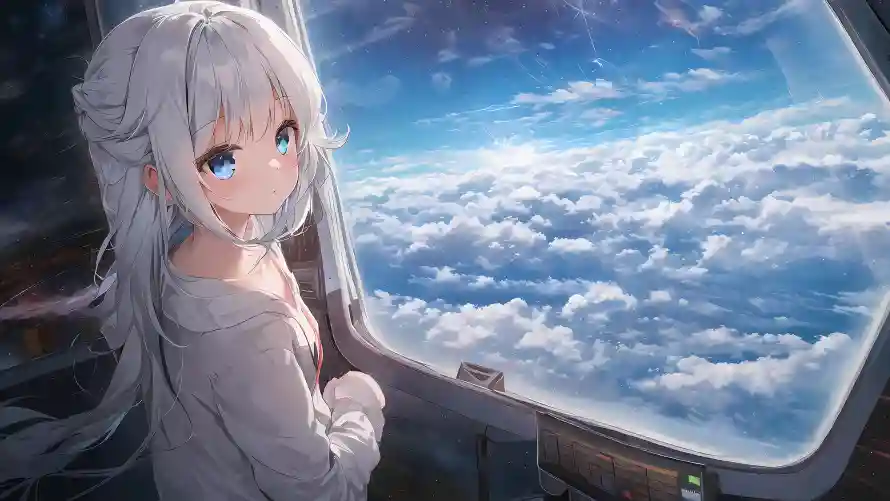 4k£¥壁纸 - 云海 - 天空 - 动漫少女「哲风壁纸」
