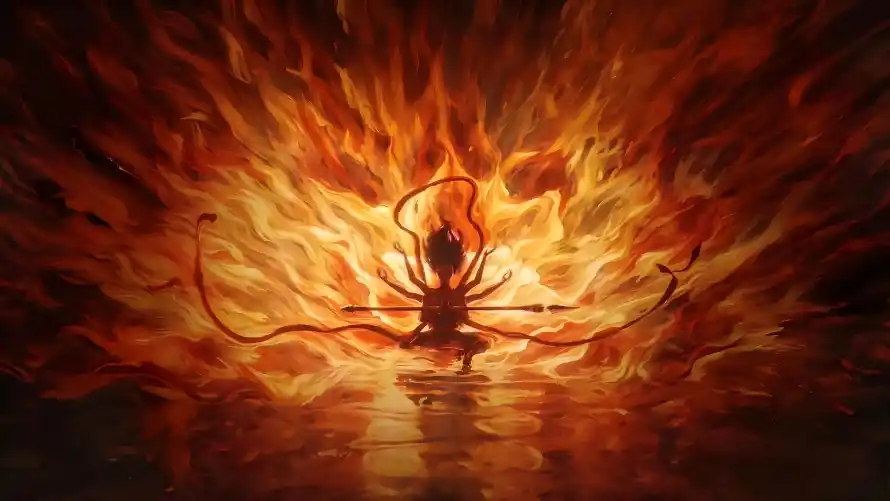 4k哪吒壁纸 - 火焰 - 特效 - 动画形象「哲风壁纸」