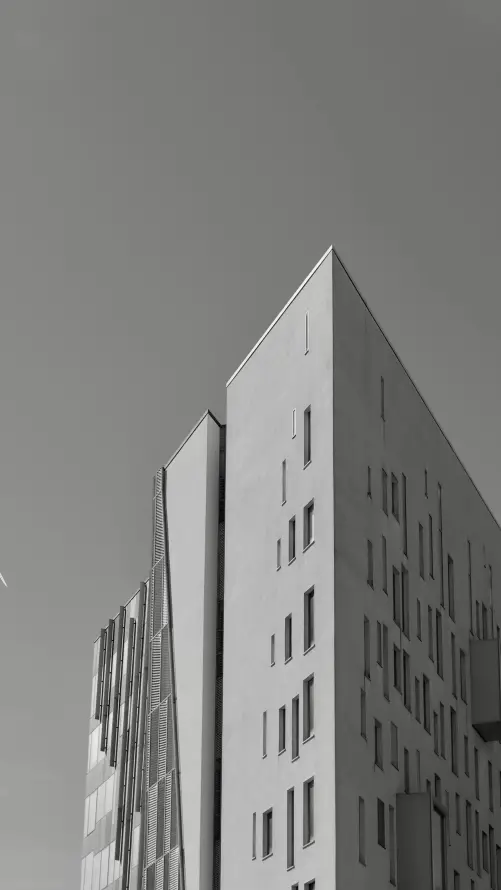 4k都市壁纸 - 黑白 - 现代建筑 - 都市建筑「哲风壁纸」