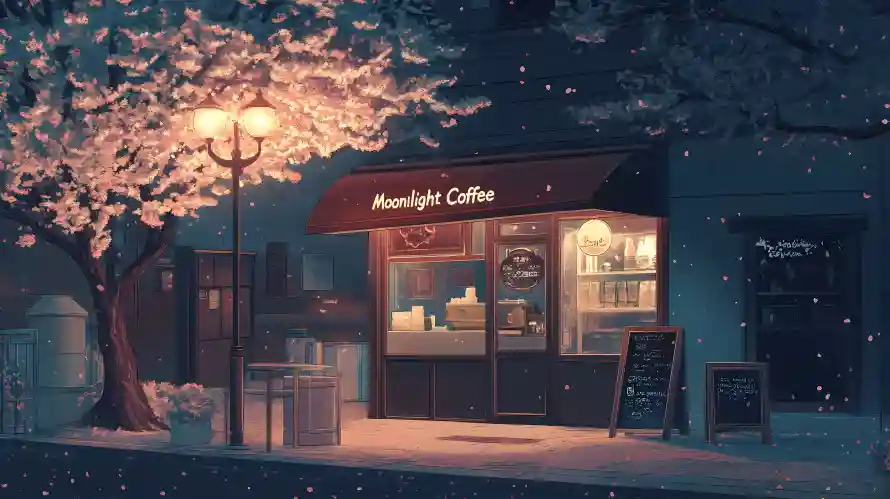 4k咖啡壁纸 - 夜景 - 梦幻 - 樱花「哲风壁纸」 4k咖啡壁纸 - 夜景 - 梦幻 - 樱花「哲风壁纸」