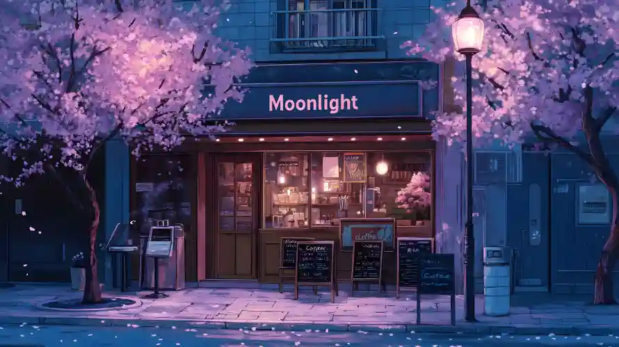 4k咖啡壁纸 - 夜景 - 月光 - 樱花「哲风壁纸」 4k咖啡壁纸 - 夜景 - 月光 - 樱花「哲风壁纸」