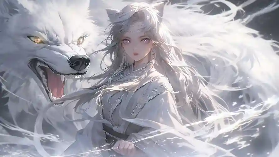 4k奇幻壁纸 - 少女 - 插画 - 雪狼「哲风壁纸」