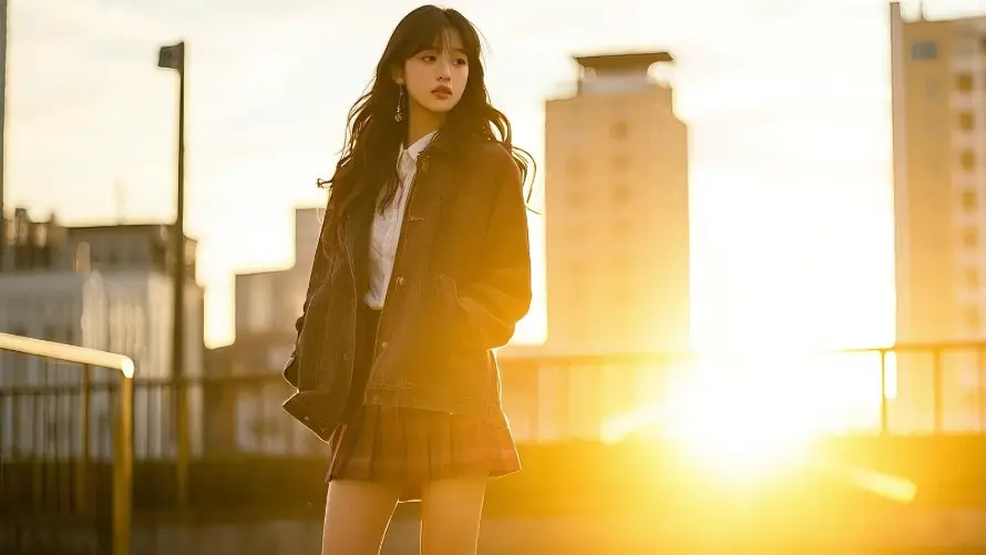 4k人物壁纸 - 夕阳 - 少女 - 日落「哲风壁纸」 4k人物壁纸 - 夕阳 - 少女 - 日落「哲风壁纸」