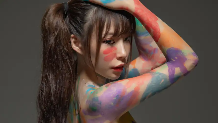 4k个性壁纸 - 女生 - 彩绘 - 时尚「哲风壁纸」