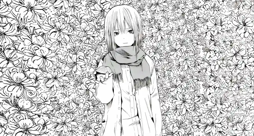 4k女孩壁纸 - 插画 - 背景 - 花卉「哲风壁纸」