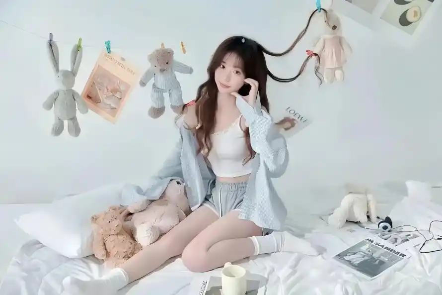 4k美女壁纸 - 可爱风 - 小清新 - 卧室场景「哲风壁纸」