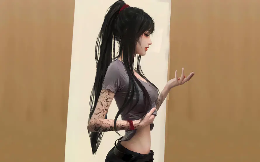 4k3D壁纸 - 二次元 - 个性少女 - 酷飒女孩「哲风壁纸」