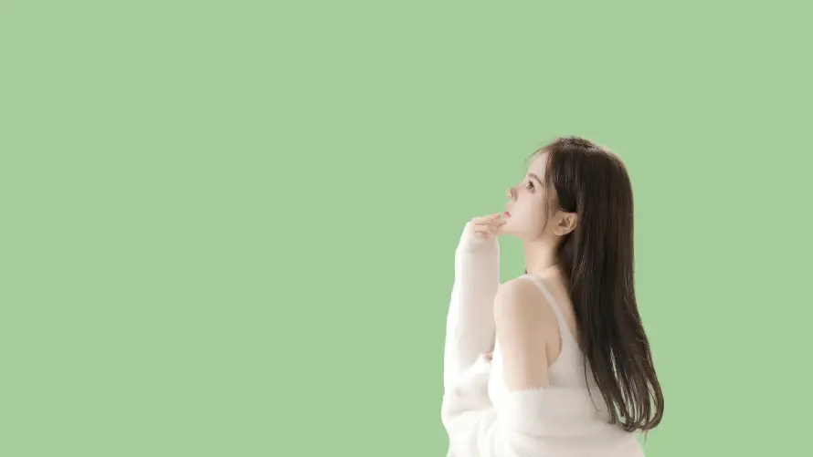 4k佳人壁纸 - 清新 - 绿色 - 美女「哲风壁纸」