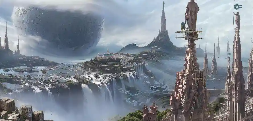 4k奇幻世界壁纸 - 奇异建筑 - 幻想艺术 - 未来场景「哲风壁纸」